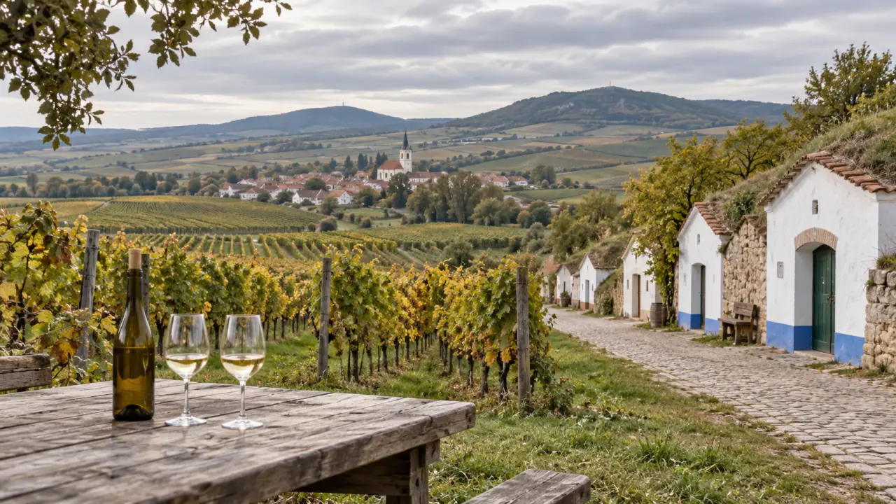Paysage de vignes en Moravie viticole