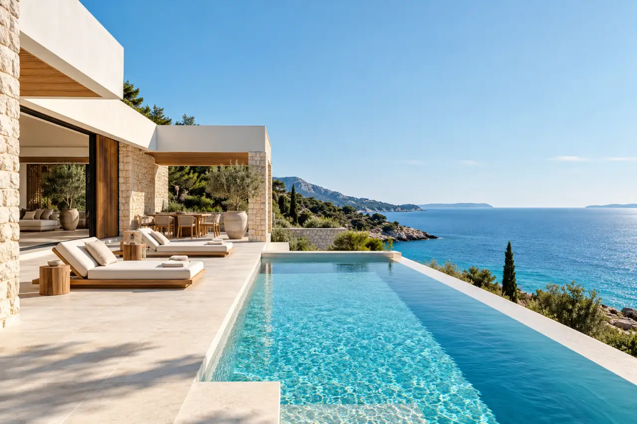 Hôtels en Croatie au bord de l’Adriatique avec piscine et vue sur la mer