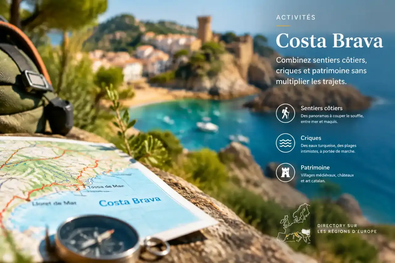 Activités Costa Brava : combinez sentiers côtiers, criques et patrimoine sans multiplier les trajets