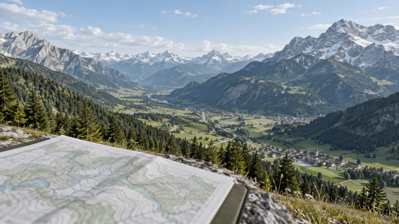 Sommet alpin enneigé dans le paysage du Tyrol